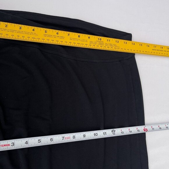 Athleta Ruched Stretch Maxi Skirt Black Pull-On 33" length Womens Small - Picture 7 of 8